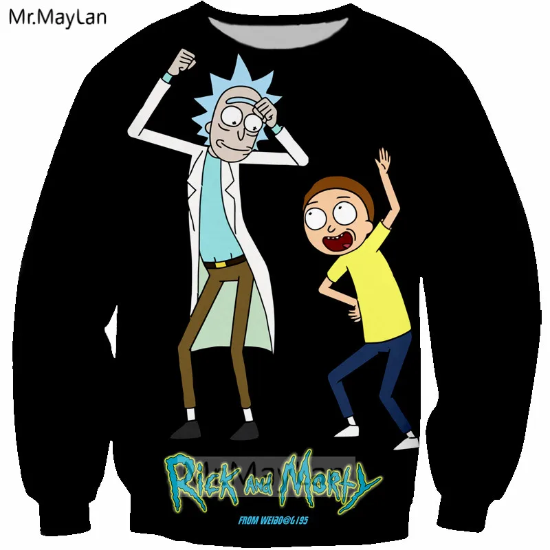 New Design Ricky and Morty 3D Print Gothic Sweatshirts Men/women Modis Streetwear Crewneck Hoodies Boys Hipster Fashion Clothing