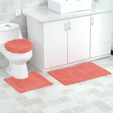 Комплект из 3 предметов Non-slip синель воды абсорбирующий коврик парфюмерные наборы Ванная комната Гостиная воды абсорбирующий коврик