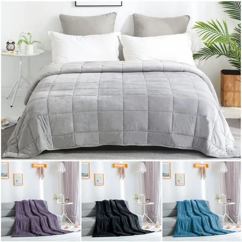 Thickened Velvet Gravity Weighted Blanket Glass Beads Ventilation
