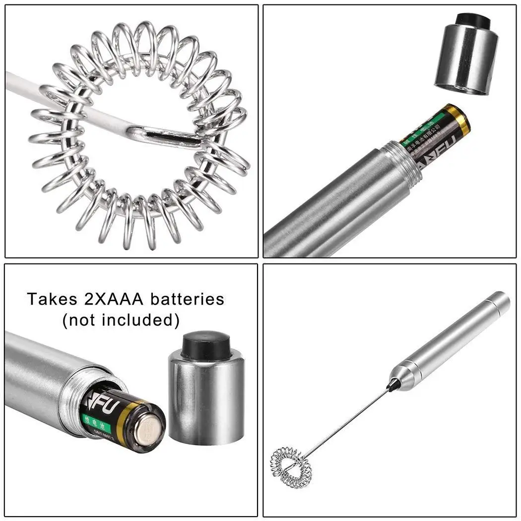 Молочный пеномер батарея для взбивания кофе для эспрессо не для молочной мешалки кухонных миксер Электрический в комплекте горячий кофе