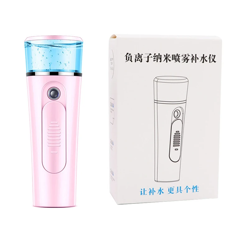 

Portable Usb Face Spray Beauty Instruments Mist Sprayer Facial Body Nebulizer Steamer Moisturizing Skin Care Pink