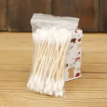 40 шт. деревянная палочка хлопок Тампон аппликатор Q-tip двойная деревянная ручка прочная