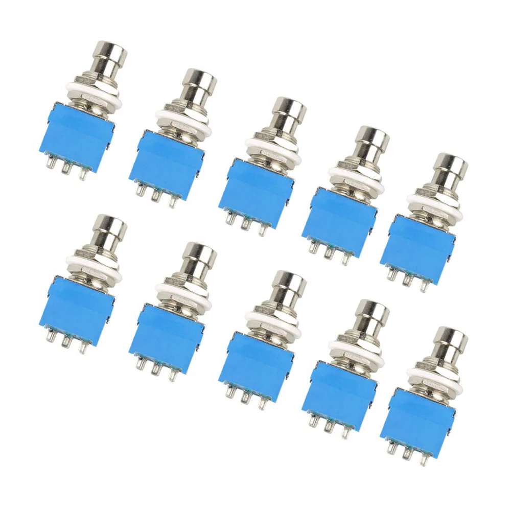 

10 pcs 9-Pin 3PDT Guitar Effects Pedal Switch Metal Box Stomp Foot Switch True Bypass for Electric Guitar Pedal Part Accessories