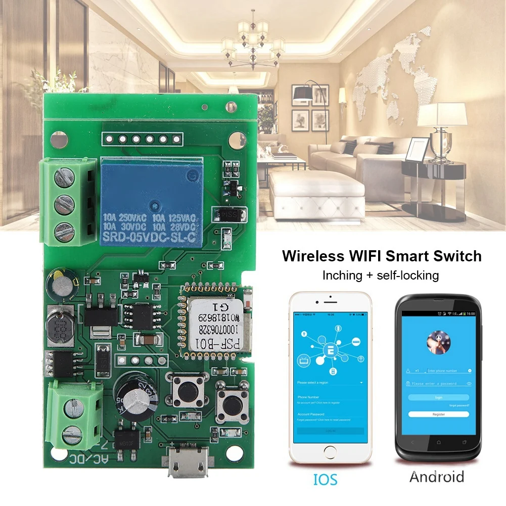 Релейный модуль Sonoff Dc с Wi Fi выключатель таймером автоматизация умного дома