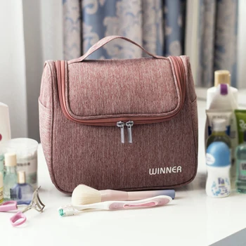 

Female Beauty Case Polyester Hanging Toiletry Bag Tote Makeup Brush Lipstick Bathroom Cosmetic Men Trip Zipper Pouch Accessories