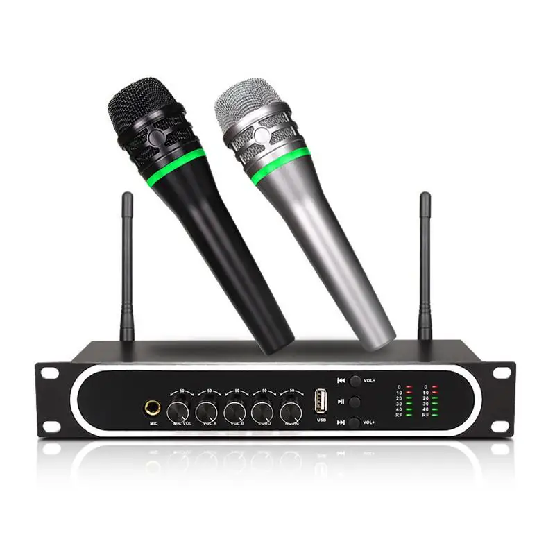 

Bluetooth 4.1 Handheld VHF Wireless Microphone with Reverberation Tuning UHF Channel USB-MP3 Play