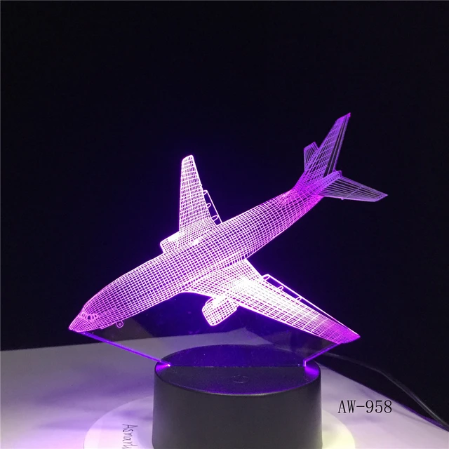 3D Decor 7 Farbe Ändern Hubschrauber Modellierung Tisch Lampe Usb