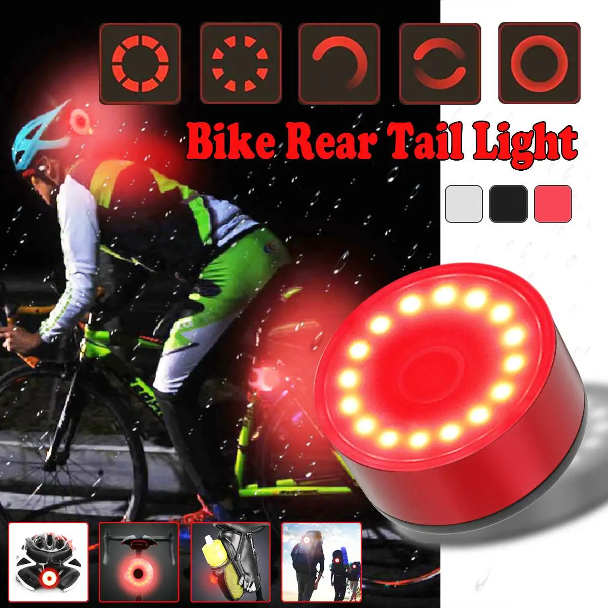 

Bike Taillight Waterproof Riding Rear light Led Usb Rechargeable Road Cycling Light Tail-lamp Bicycle Light Accessories