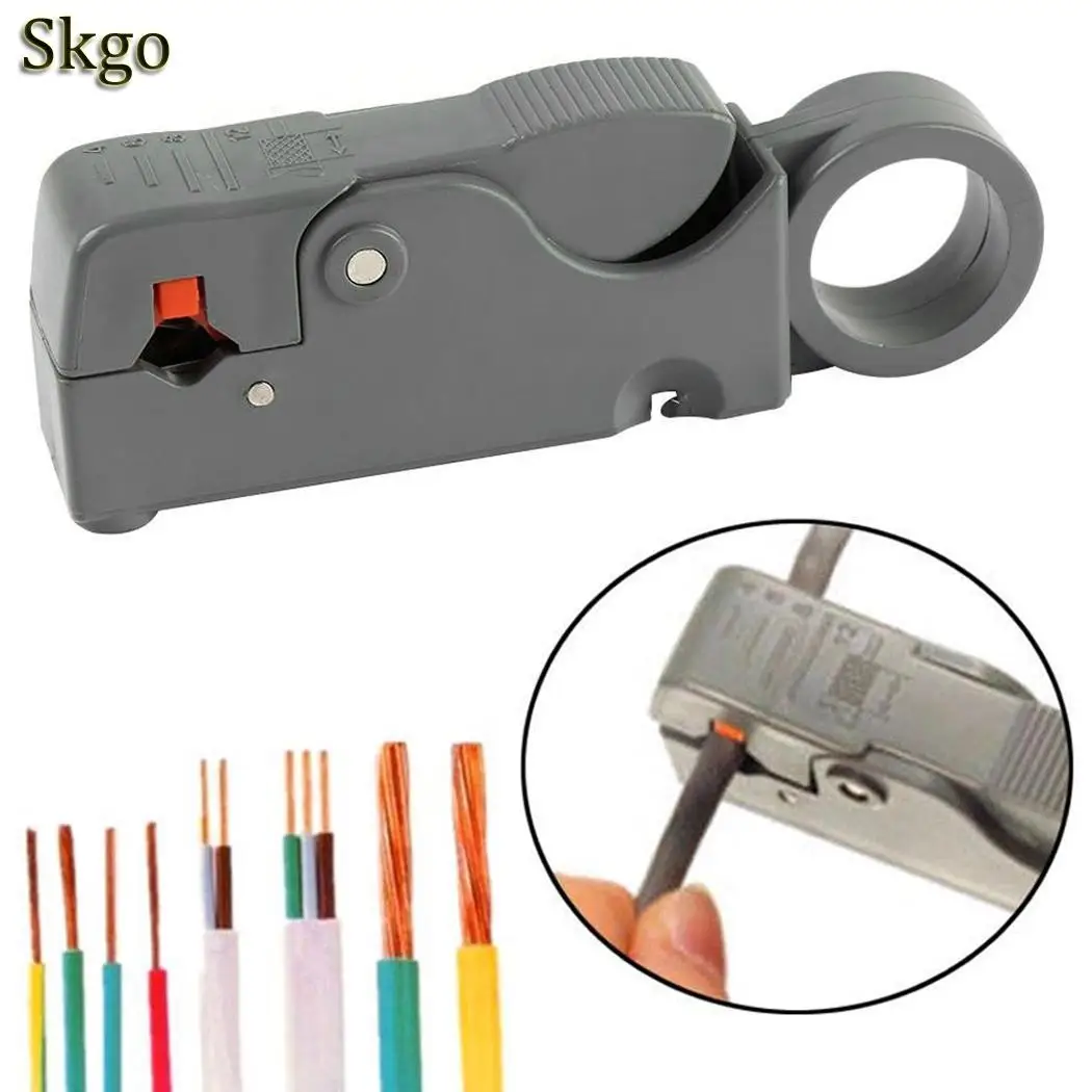 

Coaxial Cable Stripper Rotary Cable Stripper Automatic Stripping Pliers Cutting Cable Cutter Tool