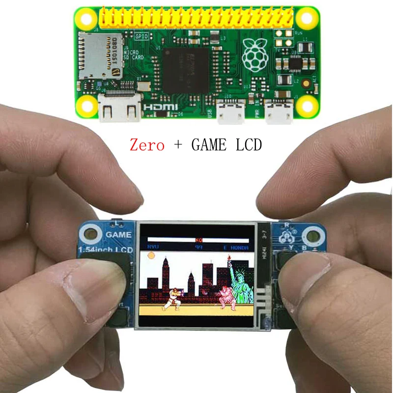 Raspberry Pi zero W Pi0 с мини игровым ЖК экраном 1 54 дюйма|Демонстрационные стенды| |