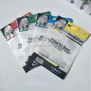 

1500pcs/lot 10.5*15cm Zipper Plastic Retail bag Package hang hole packaging headset cable opp packing bag for Stereo Earphones