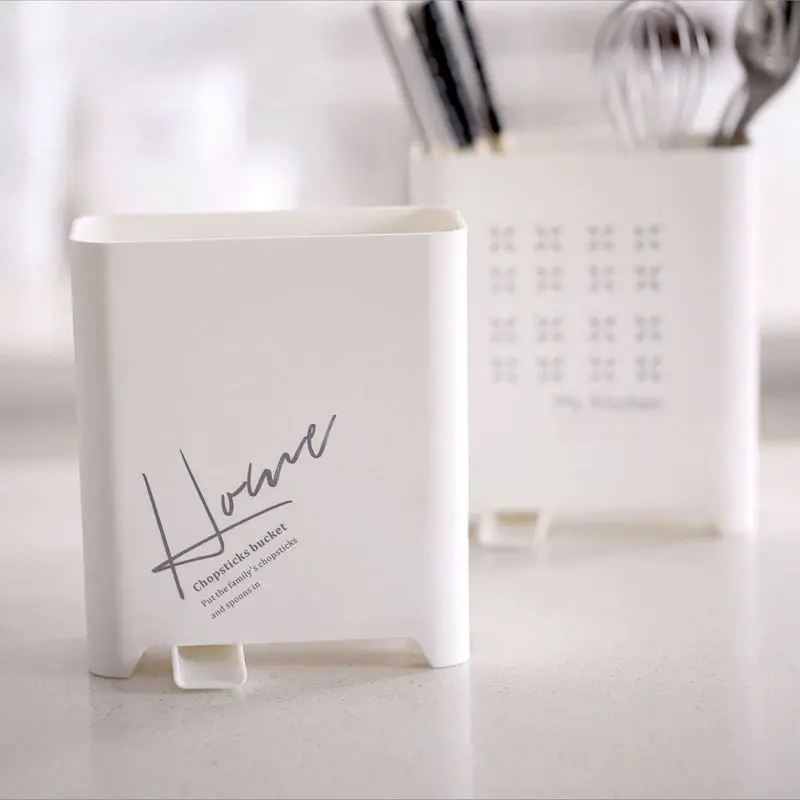 ودا منظم مطبخ أدوات المائدة سكين شوكة ملعقة صندوق تخزين استنزاف رف عيدان قفص السكاكين أدوات مطبخ حامل التخزين