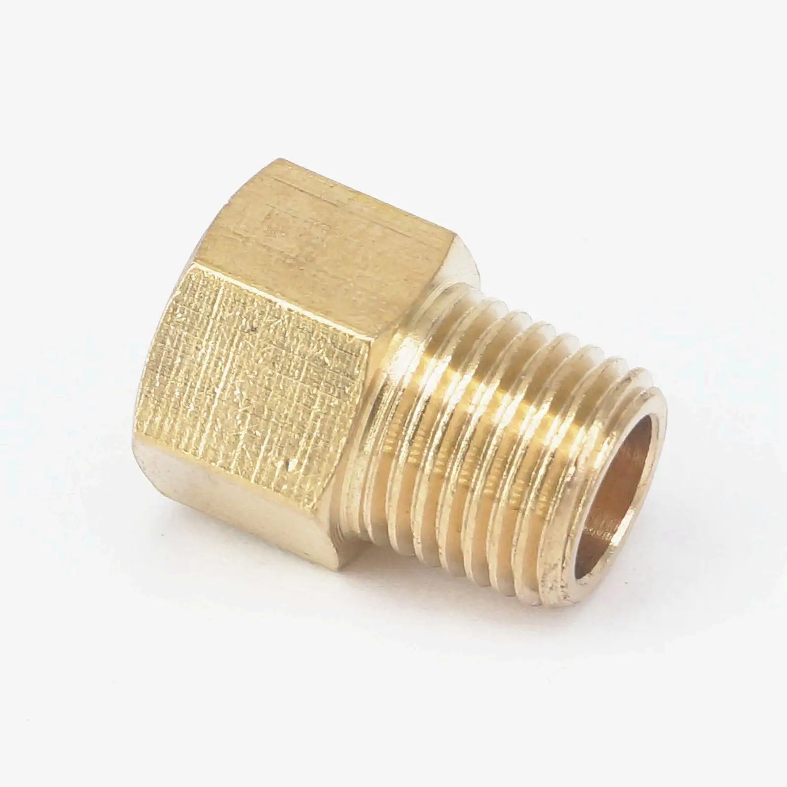 1//2/" BSPT Male x 1//2/" NPT Female Brass Pipe Fitting Adapter For Pressure Gauge