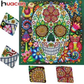 

Huacan Diamond Embroidery Sale Special Shaped Diamond Painting Skull Picture Of Rhinestone Round Cartoon Home Decoration 25x25cm