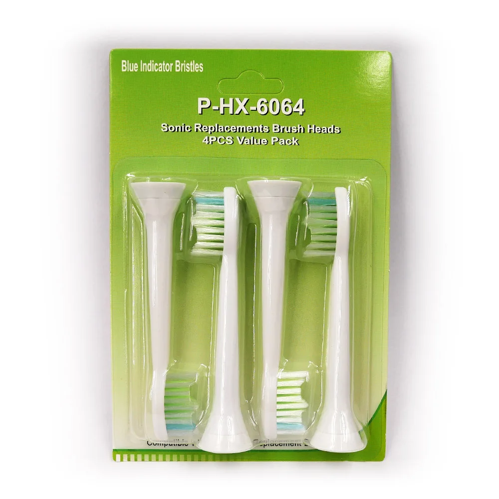 8 шт. Сменные электрические зубные щетки HX6064 мягкие с крышкой для Philips Sonicare ProResults HX9332 HX6930 HX9340 HX6950
