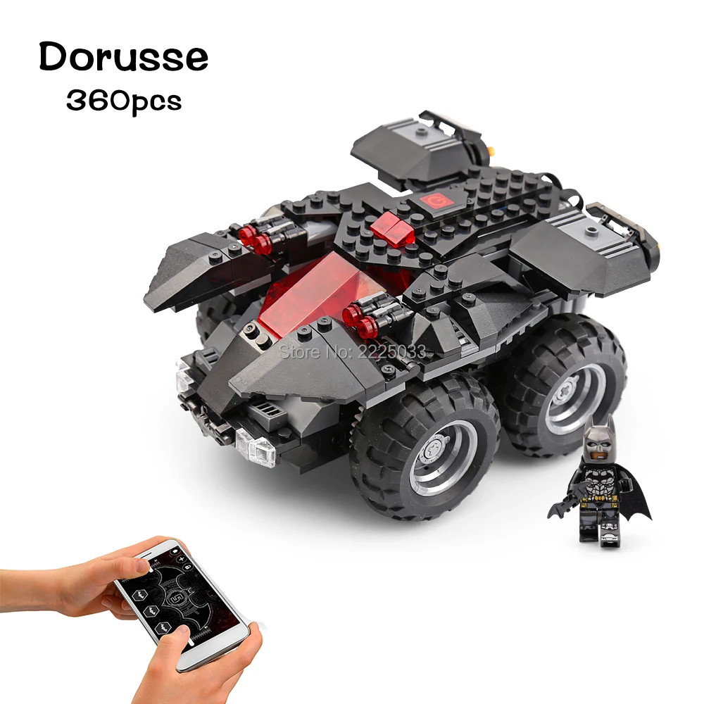 

Compatible LegoINGlys Batman Super Heroes Series The App-controlled Batmobile Set Building Block Bricks Bluetooth Toys For Child