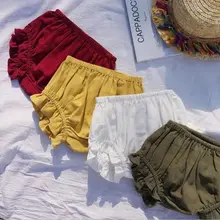 Детские шаровары для маленьких мальчиков и девочек, повседневные шорты-памперсы штанишки, милые шорты для маленьких девочек