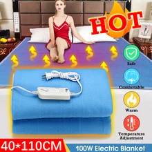 Электрическое Одеяло 140X110 см двойная кровать темп Регулируемый зимний толще подогреваемый нагреватель термостат ковер с подогревом без излучения 100W