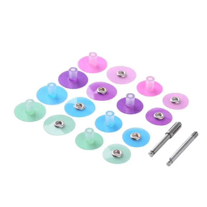 

8pairs Dental Finishing Polishing Discs with 2pcs Mandrel Stripes Tools Set Dentist Tools Instrument Teeth Whitening Tools