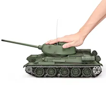 Heng Long 3909-1 1/16 2,4G 4CH T-34 Rc Танк армейский зеленый боевой танк металлический W/звук дыма игрушка