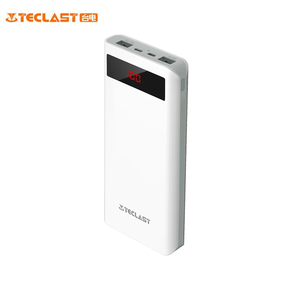 

Teclast T200E 20000mAh Power Bank 2.1A Fast Charging Upgraded Veresion Dual USB Output Input for Smartphone Laptop