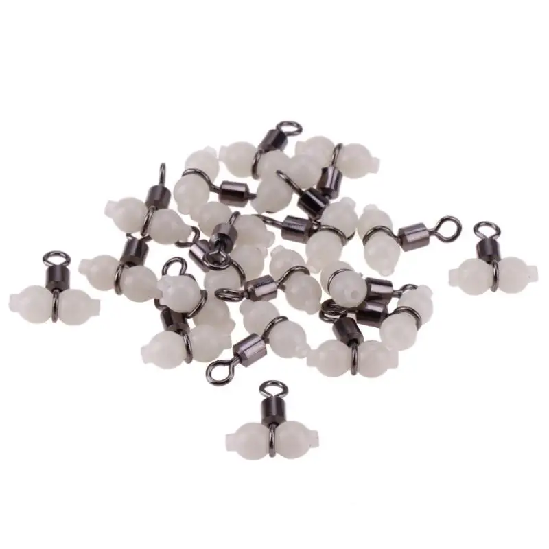 

20pcs/lot Luminous Fishing Swivels Rolling Swivels Sea Fishing Accessories Tackle Connector Rolling Swivels 3-way Swivels New