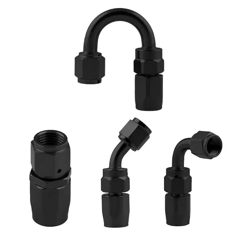 

Universal AN12 Aluminum Swivel Oil Fuel Line Hose End Fitting Adapter Black
