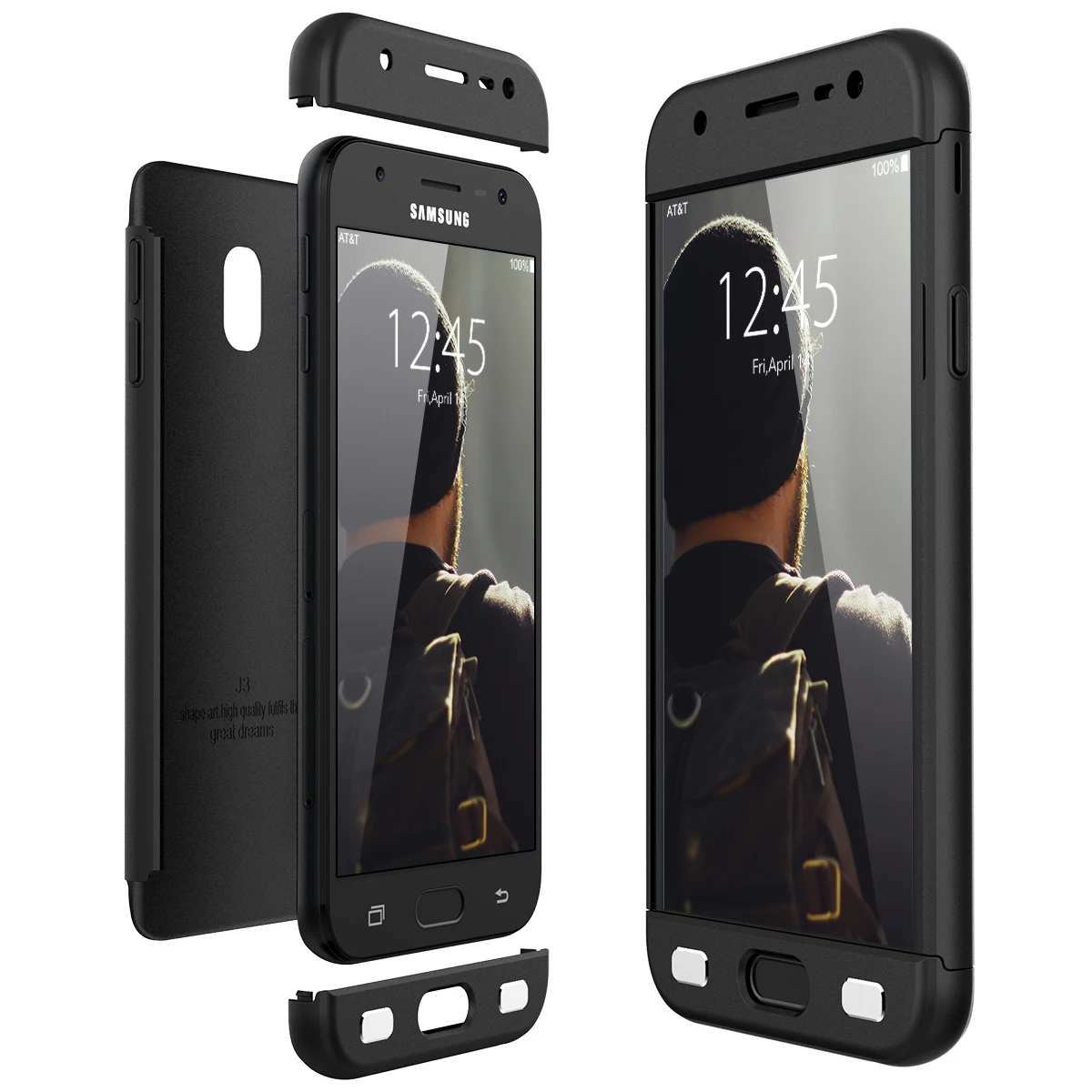 

Luxury 3 in 1 Hard PC Case For Samsung Galaxy J3 J7 2017 Case 360 Bumper Case for Samsung J5 2017 Shockproof Cases Cover Protect