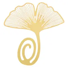 Закладка лист гинкго металлический подарок сувенир книга для чтения