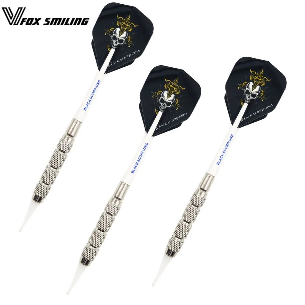 

3PCS Professional Darts 18g Soft Darts Electronic Soft Tip With Brown Skull Pattern Flights