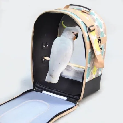48x33x23 см для путешествий на открытом воздухе Рюкзак для птиц с деревянными подставками клетка для попугая переноска дышащая Съемная сумка для домашних животных CW206