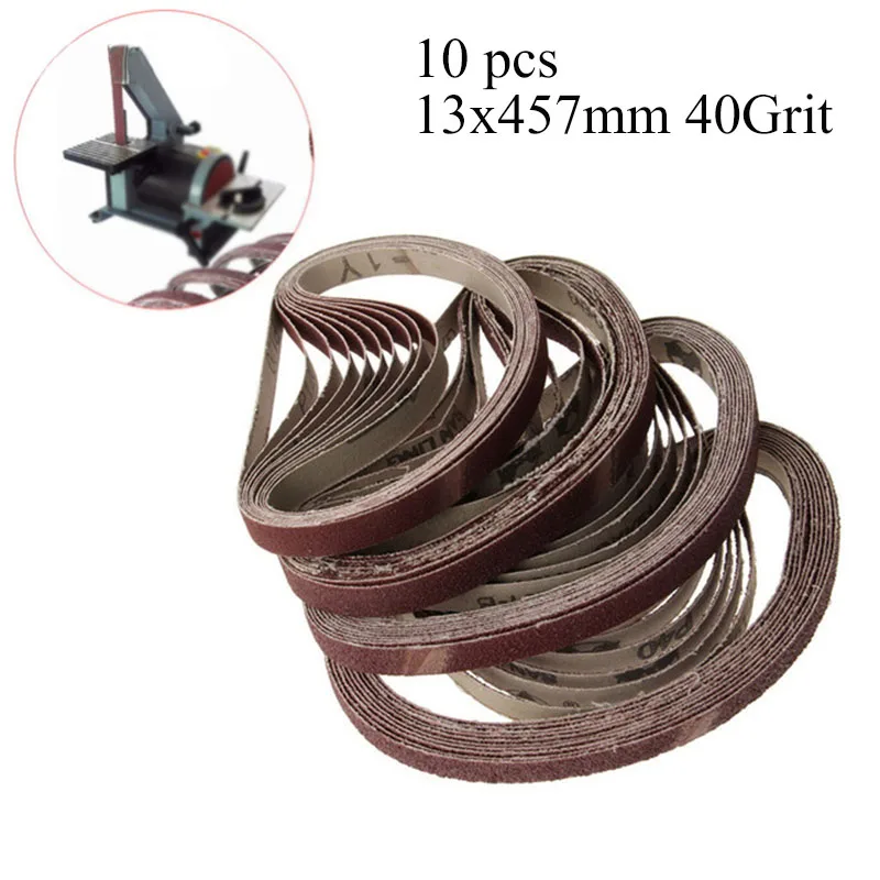 

New Woodworking 5 Pcs 457x13mm #40 Grit Abrasive Sanding Belt Sander Sandpaper