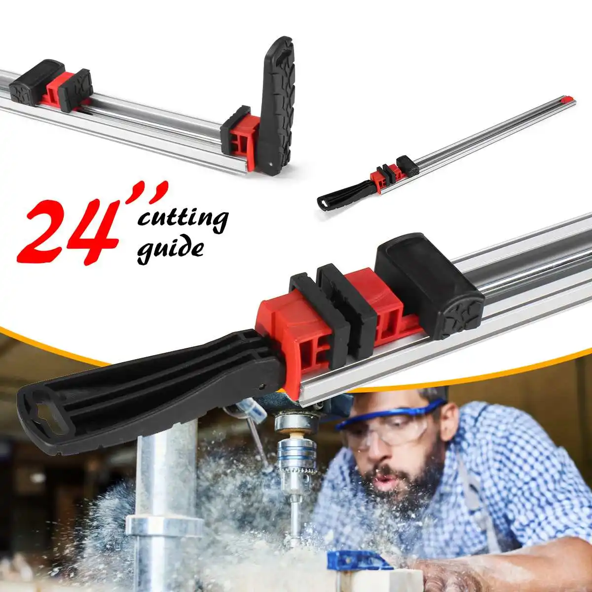 

24 inch Cutting Guide Protractors 0-620mm Woodworking Table Saw Router Angle Miter Gauge Guide Tool DIY Cut Wood Working Tool