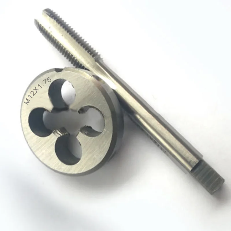 1set Right Hand Round Die Tap M5M6 LH Fine Thread Taps Dies M12*1.75