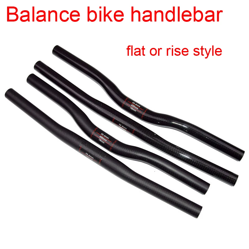 New Slide car scooter push bicycle glossy matt 3K full carbon fibre balance bike carbon handlebars 25.4*400/420/440mm