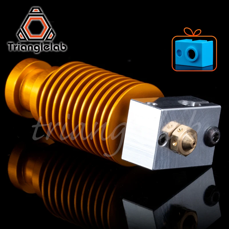 C Trianglelab High Quality Customization Gold Heatsink Hotend V6 Nozzle J-head Heater Block Heat Break ForHotend For PT100