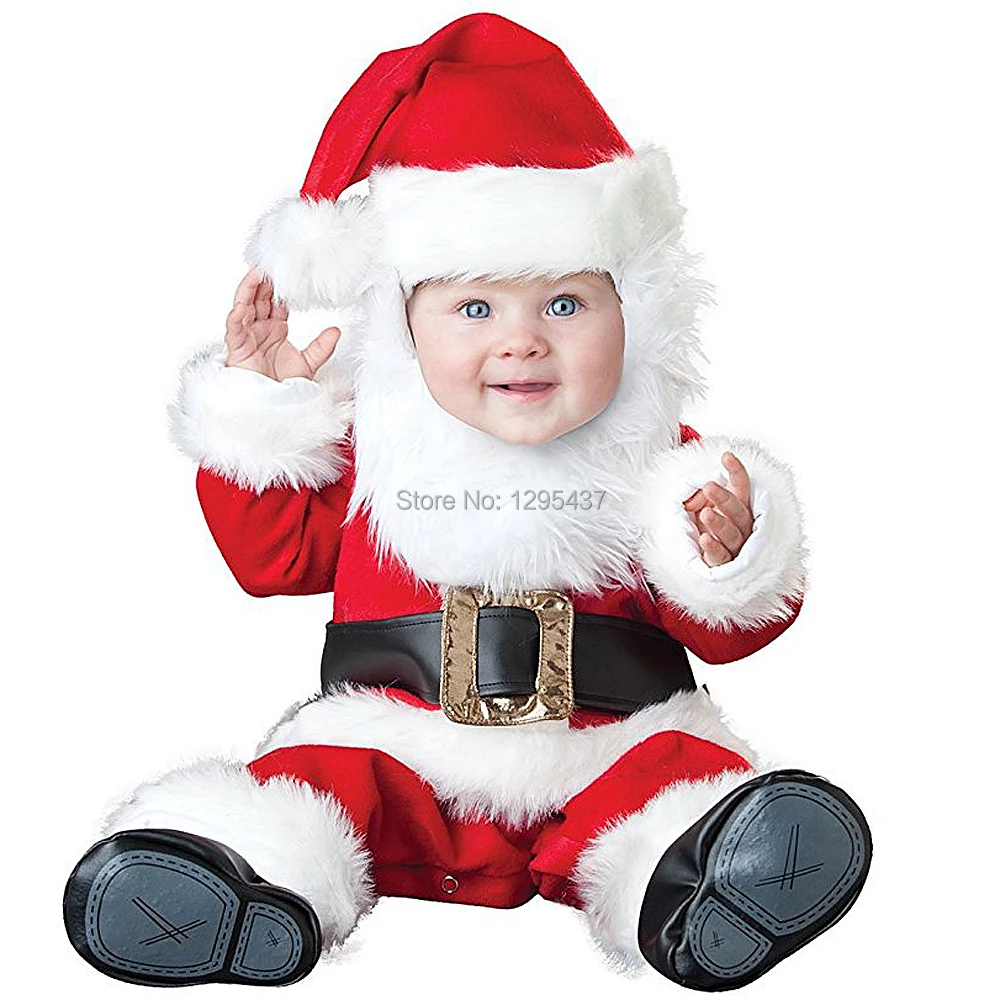 

New Infant Toddler Baby Boys Girls Santas Claus Christmas Costume Halloween Dress up Cosplay Outfits Purim Holiday Costume
