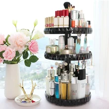 360 Rotating Clear Makeup Organizer Cosmetics Storage Holder Large Capacity Acrilico Organizador Maquillaje Rangement Maquillage