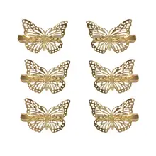 6 шт. тонкий Сияющий Привлекательный Бабочка Сплав заколка для волос аксессуар для волос заколка для волос для женщин