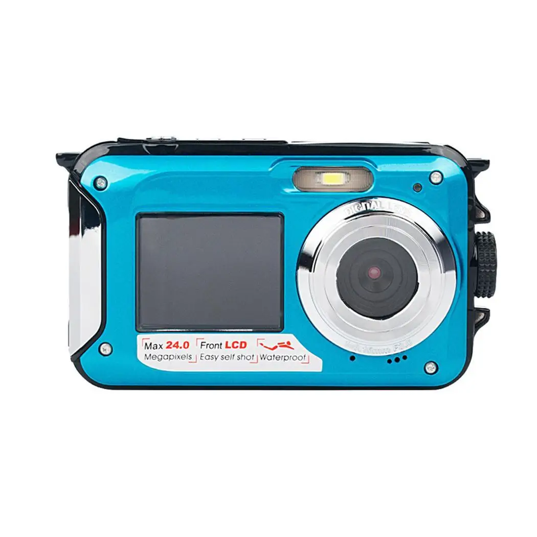 

Dual Screen Camera Waterproof HD Digital Camera about 130g DV lithium battery 16X Recorder Set 5m waterproof