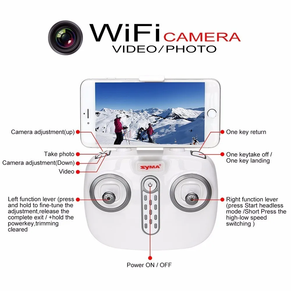 SYMA X8Pro GPS RC Quadcopters Helicopters WiFi FPV 720P Camera Altitude Hold One Key Return Remote Control Drone Dron Toys RTF