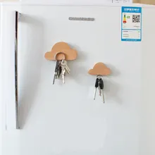 Деревянные магнитные ключи подвесной стеллаж для хранения декоративные крючки Брелоки держатель ключей дверь холодильник магниты 1 шт. 3 вида стилей