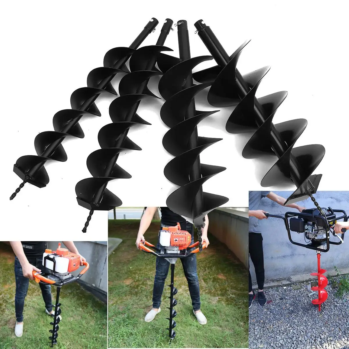 Dual Blade Earth Auger Bit Drill Planting Petrol Post Hole Digger