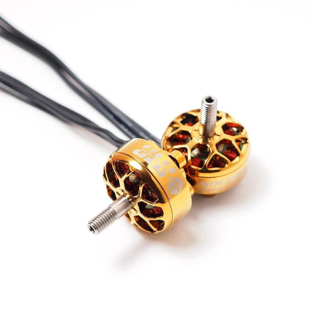 1 шт. FLYWOO NIN N2207 2207 1750KV / 2450KV 2750KV 2 6S титановый бесщеточный мотор золотой для