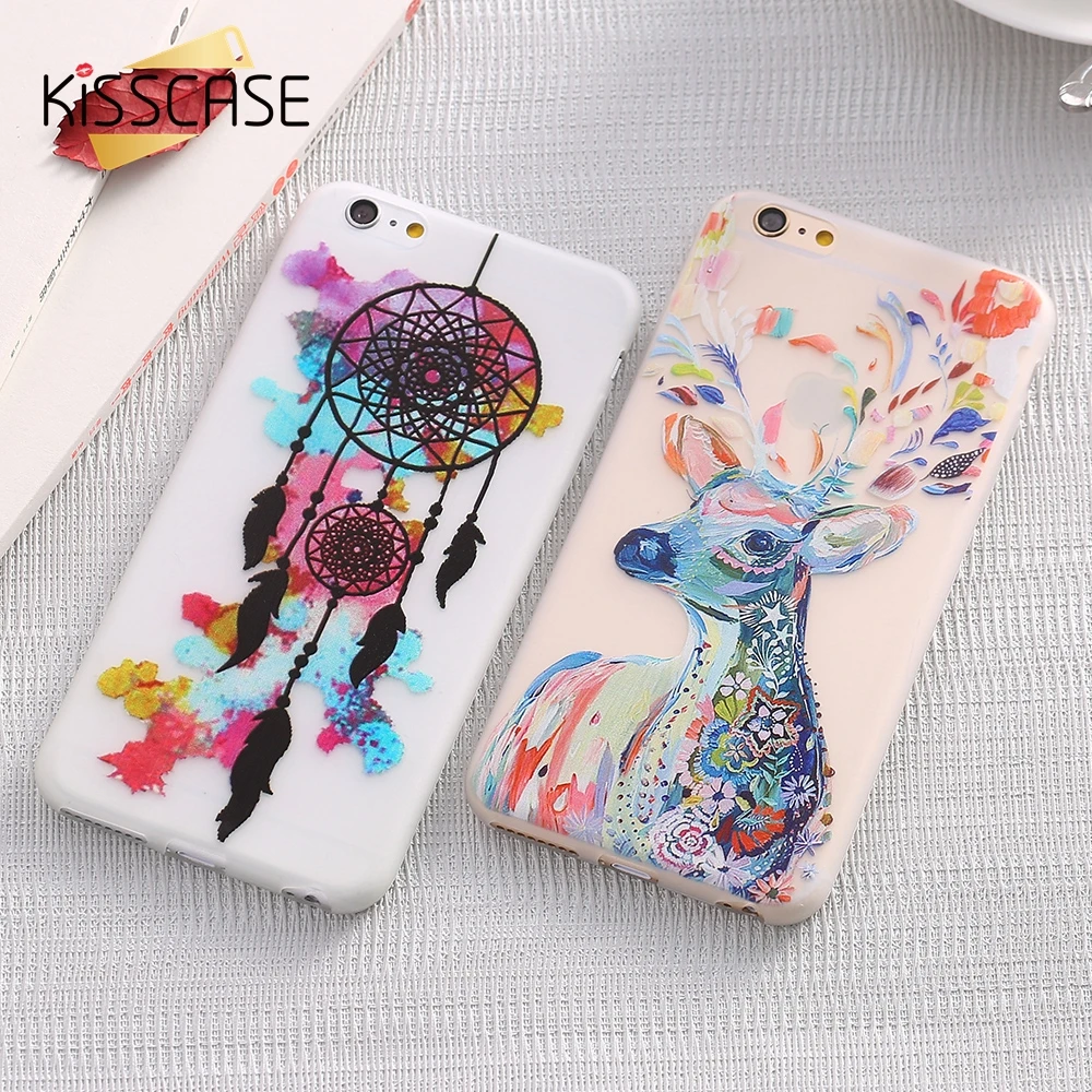 Светящийся чехол KISSCASE для iPhone 7 6 6s Plus s телефона Huawei P9 Lite LG G5 Samsung galaxy a7 чехол| |