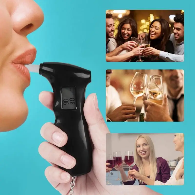 

Mini LCD Display Digital Protable Breathalyzer Professional Police Breath Alcohol Tester