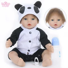 Logeo Baby 55cm Soft Vinyl Reborn Baby Doll Princess Bebes Reborn Dolls Toys Lifelike Newborn Baby Panda lol doll Children Gifts цена Logeo Baby 55cm Soft Vinyl Reborn Baby Doll Princess Bebes Reborn Dolls Toys Lifelike Newborn Baby Panda lol doll Children Gifts цены онлайн