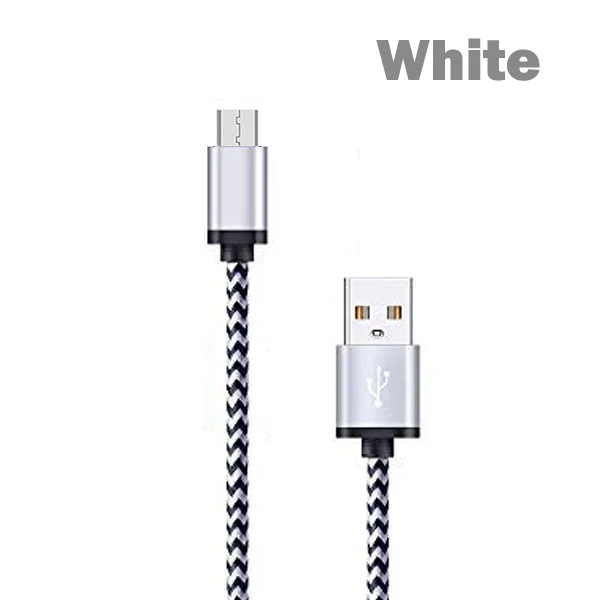 المصغّر USB كابل 2A 1 m سريع شحن النايلون USB مزامنة بيانات الهاتف المحمول الروبوت محول كابل الشاحن لسامسونج سوني HTC LG كابل