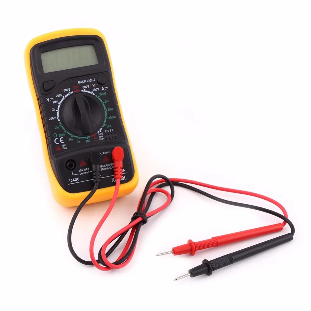 

XL830L Digital Multimeter Voltage Tester Ammeter Multi meter AC/DC Voltage Amp Current Resistance Tester Meter BlueBacklight New