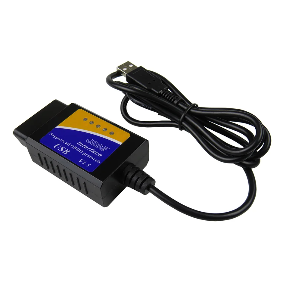 ELM 327 V1.5 ELM327 USB OBD2 интерфейс автомобильный диагностический инструмент ELM-327 оборудование V 1,5 OBD 2 Код считыватель диагностический сканер для ПК